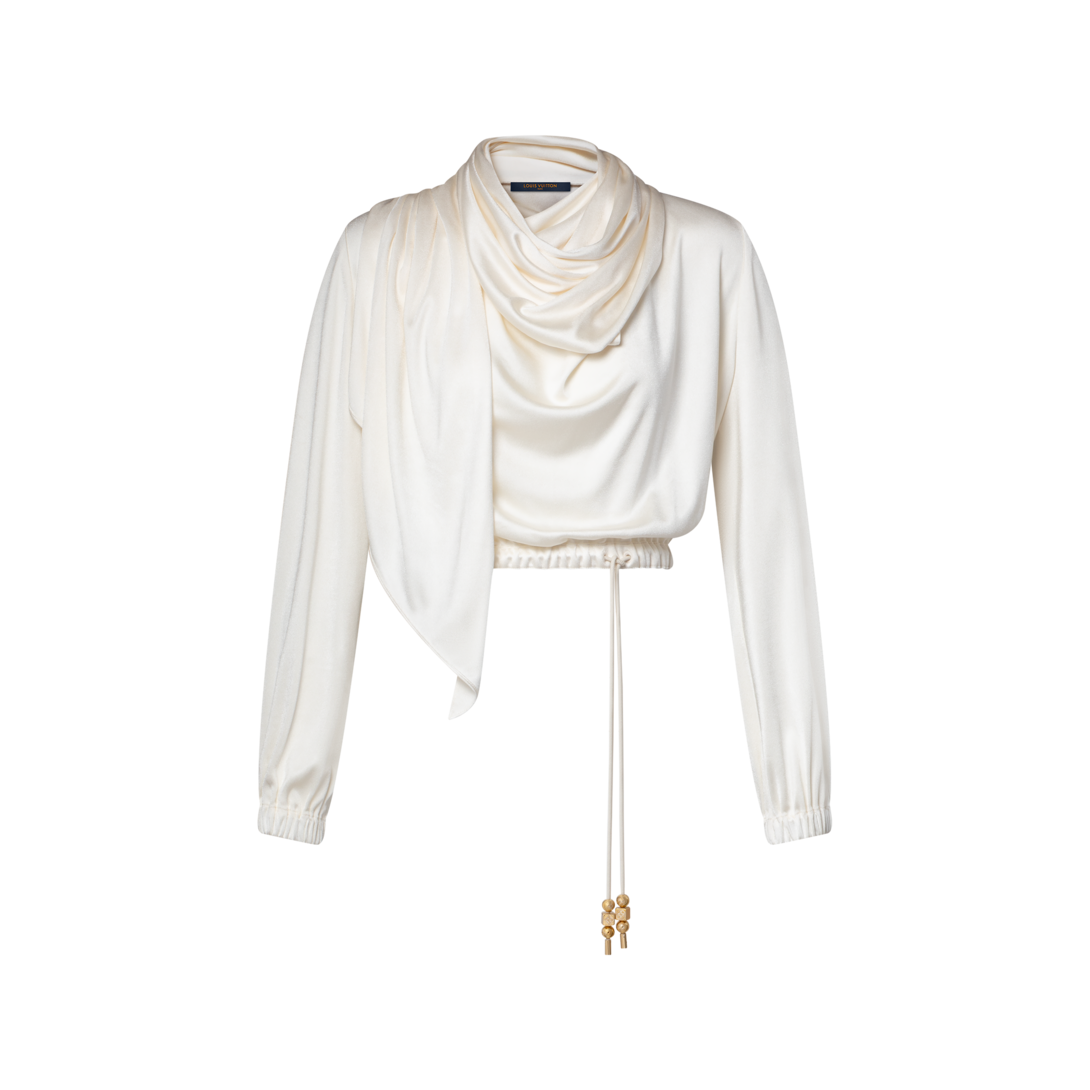 Scarf Collar Long-Sleeved Top - Ready-to-Wear 1AJFZO | LOUIS VUITTON